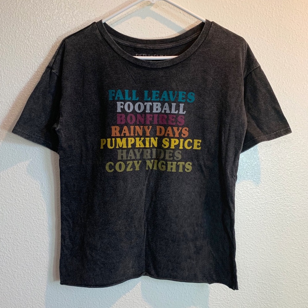 Fall Leave Football Bonfires Rainy Days Tee Shirt